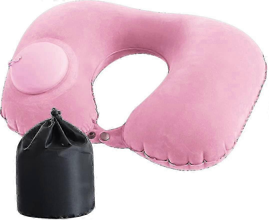 Portable U-shaped Inflatable Pillow (pink) SZRH A-S
