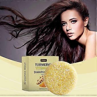 Barre de shampoing pour la repousse des cheveux au gingembre, savon de shampooing au gingembre biologique naturel pour les cheveux anti-chute, favorise la croissance des cheveux, antipelliculaire et anti-démangeaisons pour tous
