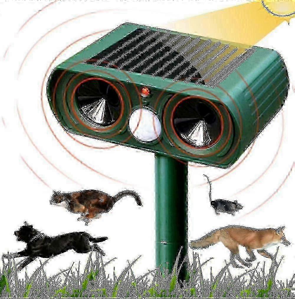 Solar Ultrasonic Cat Repeller Outdoor Cat Repellent Adjustable Sensitivity And Frequency Ultrasonic Edition 0731
