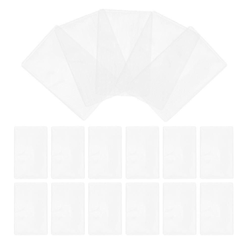 50pcs Translucent Badge Display Sleeves Dustproof Card Protectors for IDs, Credit & Business Cards Sturdy Plastic Holders Portable Convenient Storage
