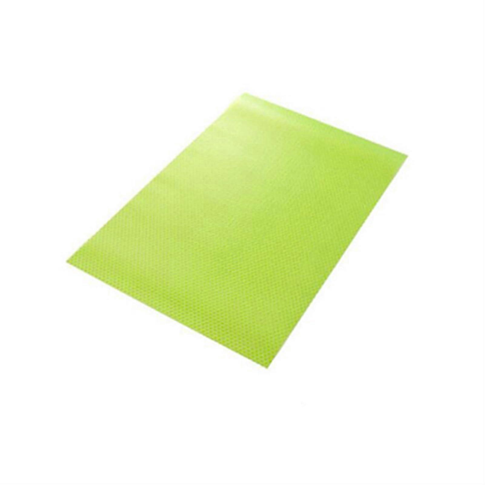Fridge Mats Non-Slip Liner 45 x 29 cm Green - Set of 8 Pieces for Refrigerator and Table Matting