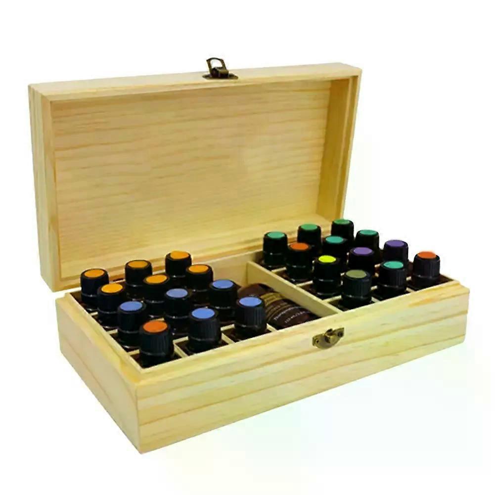 24 Essential Oil Container 5ML/10ML/15ML Solid Wood Portable Oil Storage Case
