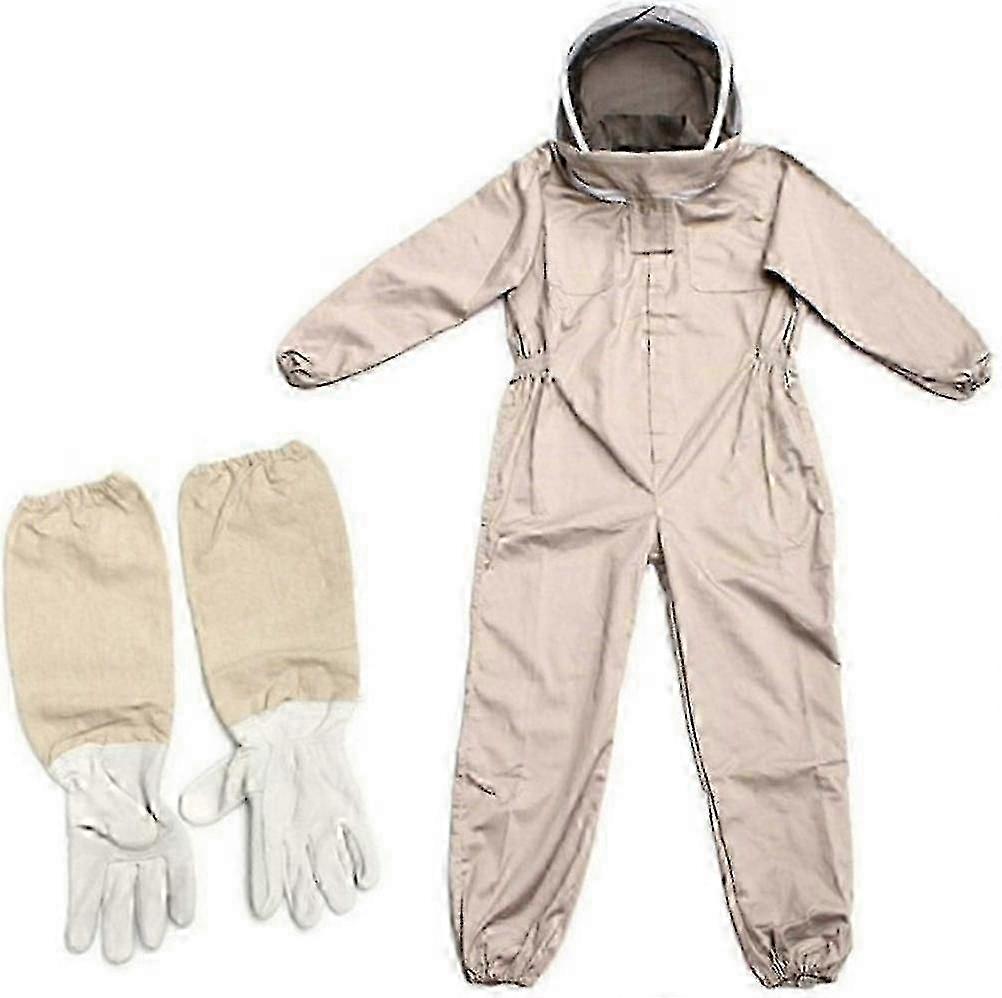 Um traje de abelha protetor de apicultura com luvas, um traje de apicultor, equipamento de apicultor, macacão e roupa