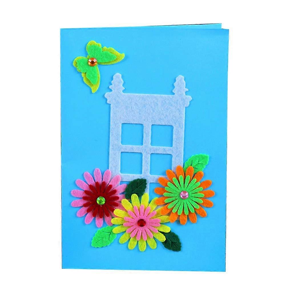 4 Pcs DIY Handmade Greeting Card Kit with Folded Cards and Matching Envelopes for Girls Kids Christmas Random Style