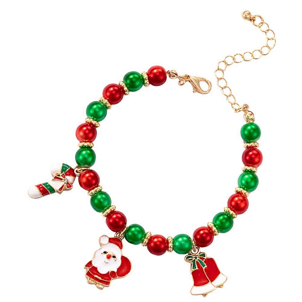Bijoux de vacances festives pour les femmes Bracelets de Noël réglables Multi Color Design 1Pack