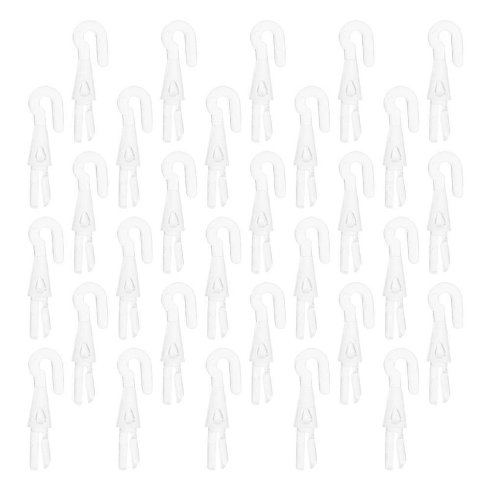 50pcs Club Hook for Blinds Accessories Hooks Drapery Pull Replacement Curtain Pull Window Pole Opener Parts Transparent Plastic