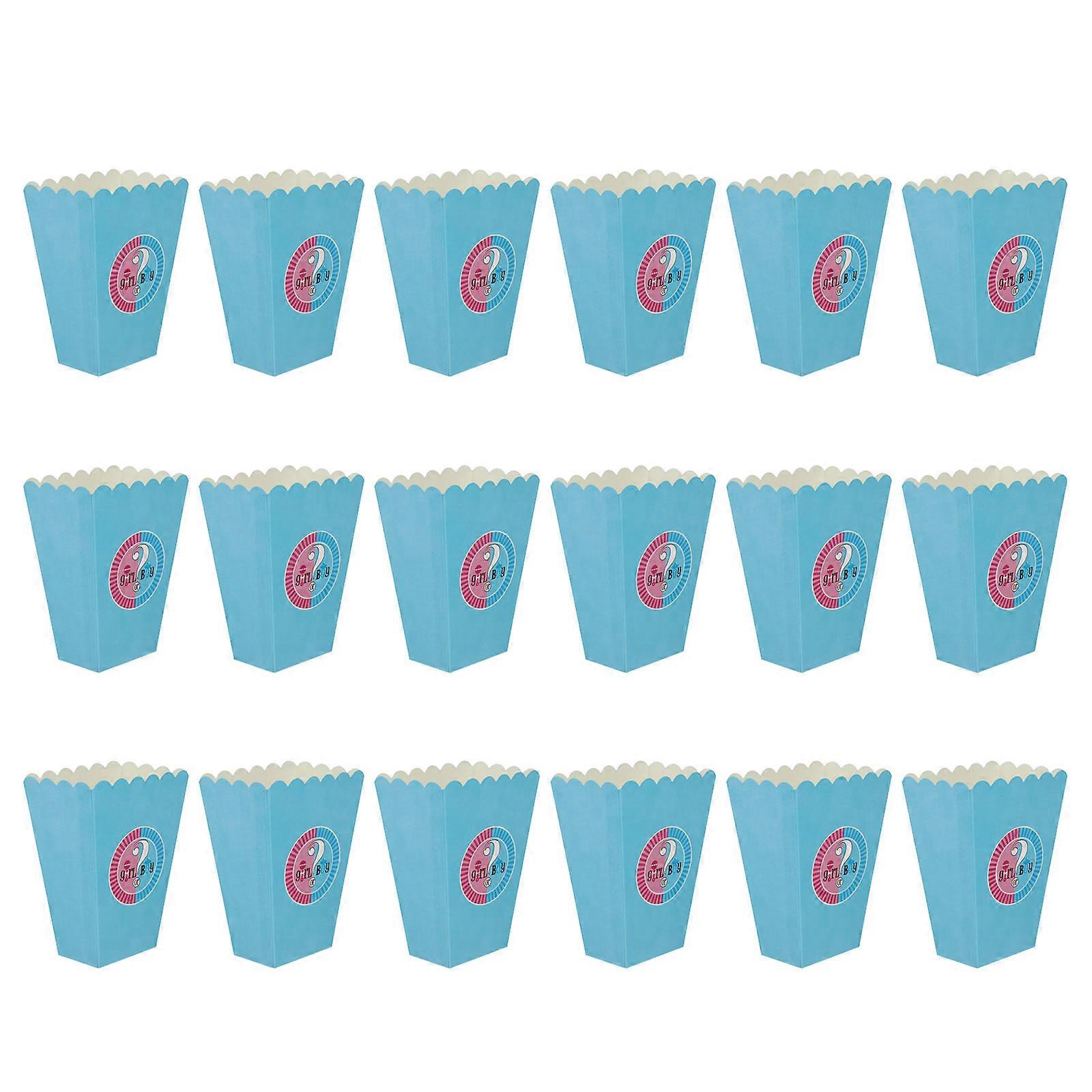 18pcs Gender Reveal Box Gender Reveal Party Favors Small Popcorn Boxes Party Decorations