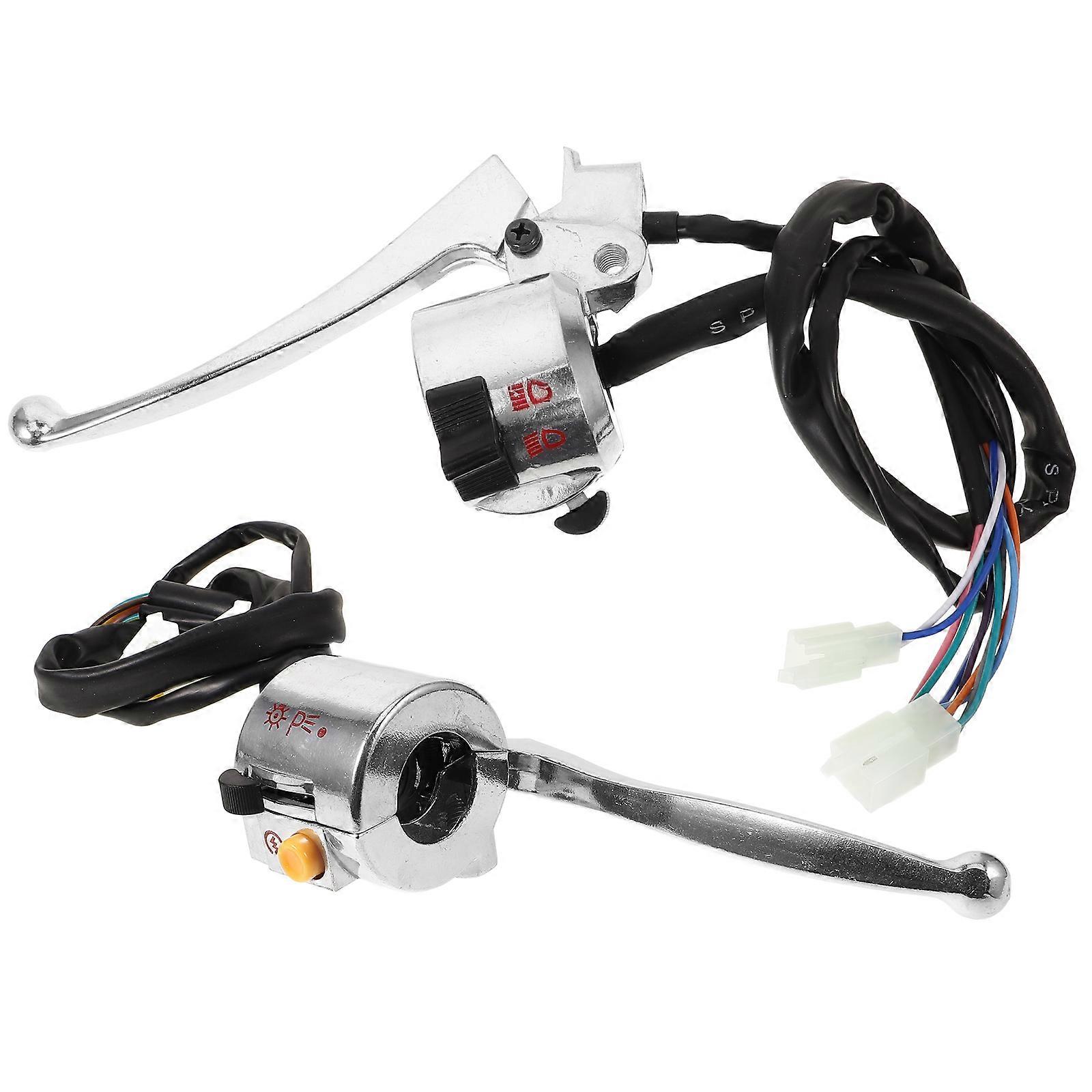 Durable Aluminum Motorcycle Brake Clutch Lever with Switch – Precise Control Handlebar Lever for Electric Scooters & Motorcycles, Easy Left/Right