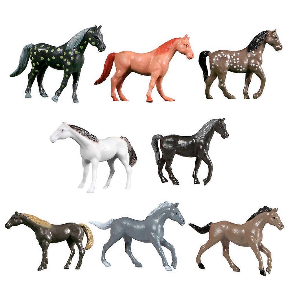 Horse Figures Set for Home Office Display in Assorted Color for Diy Craft 1 Set