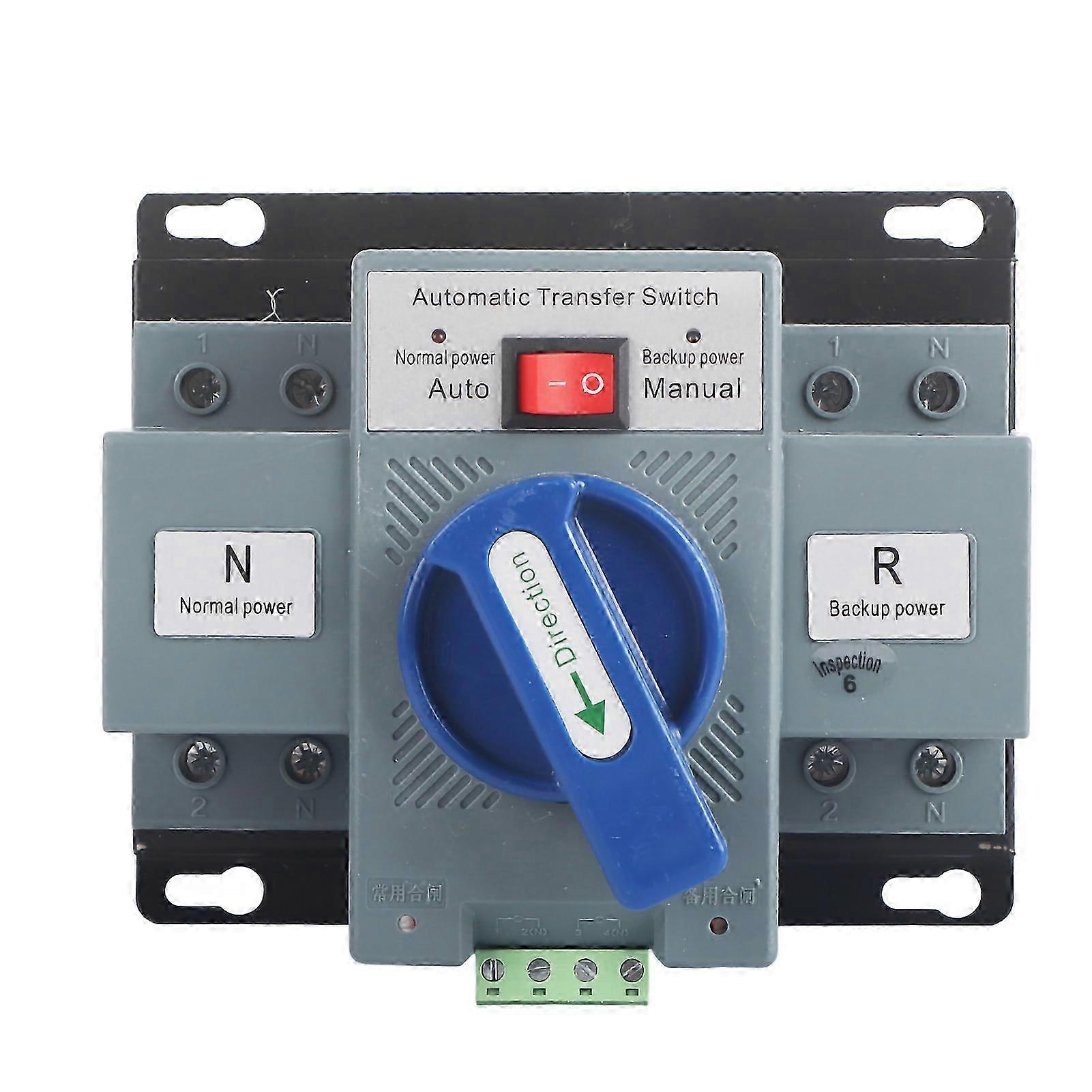 2025 1pcs Mini 63A 2P Dual Power Automatic Transfer Switch