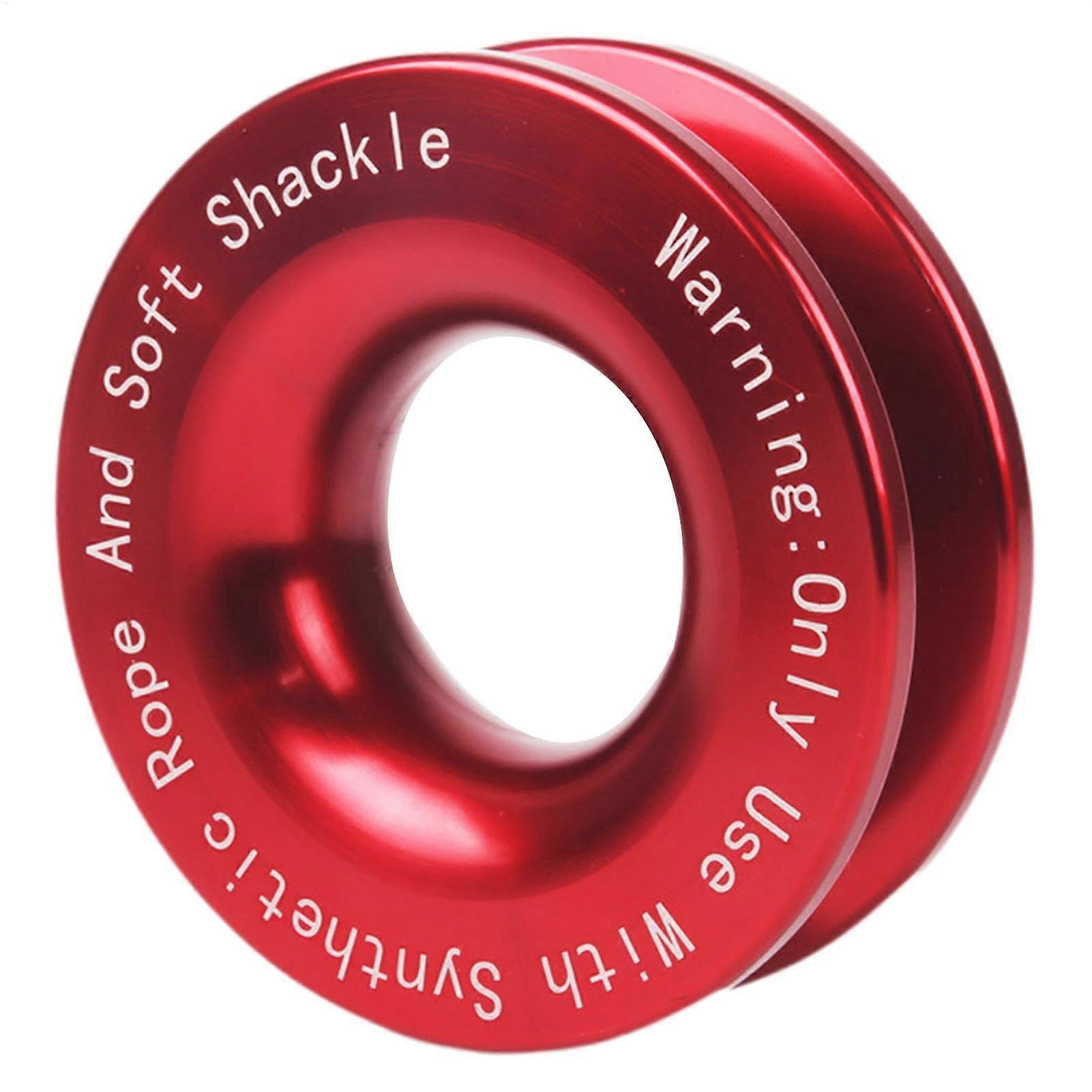 Snatch Ring 41, 0.04kg Offroad Recovery Kit, Soft Shackle, Winch Accessories (Red)