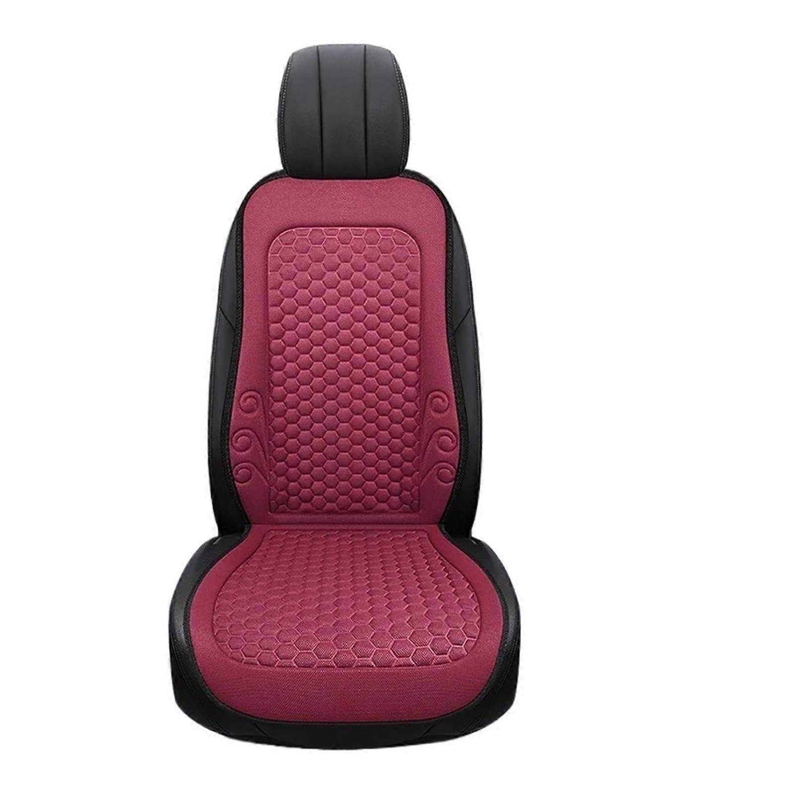 Car Seat Cushion, Universal Fit, Comfortable Breathable Cover for Front Seats, Red Color, Suitable for Most Car Models
