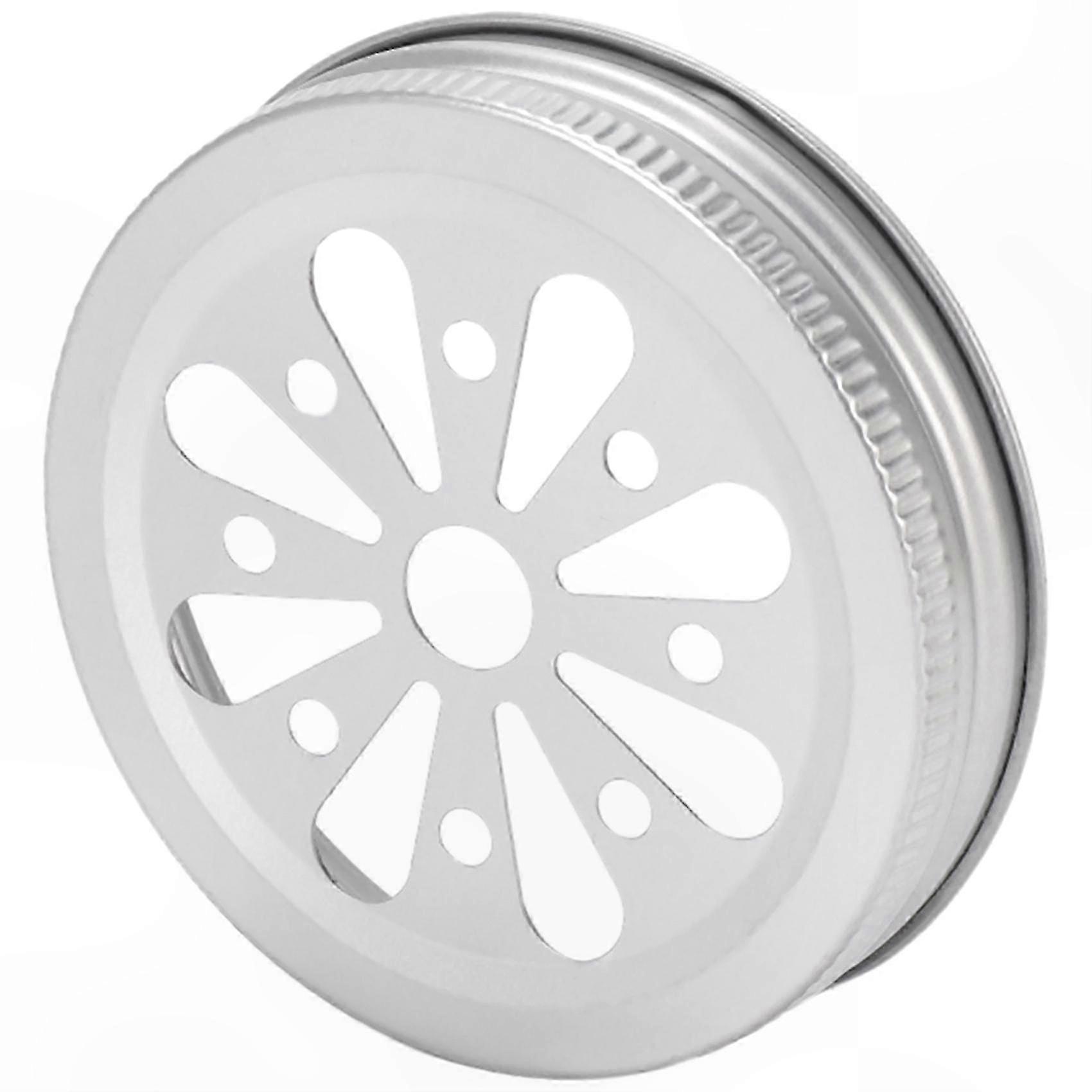 16Pcs Tinplate Canning Lids for Mason Jars, Rust-Proof Daisy Cut Design