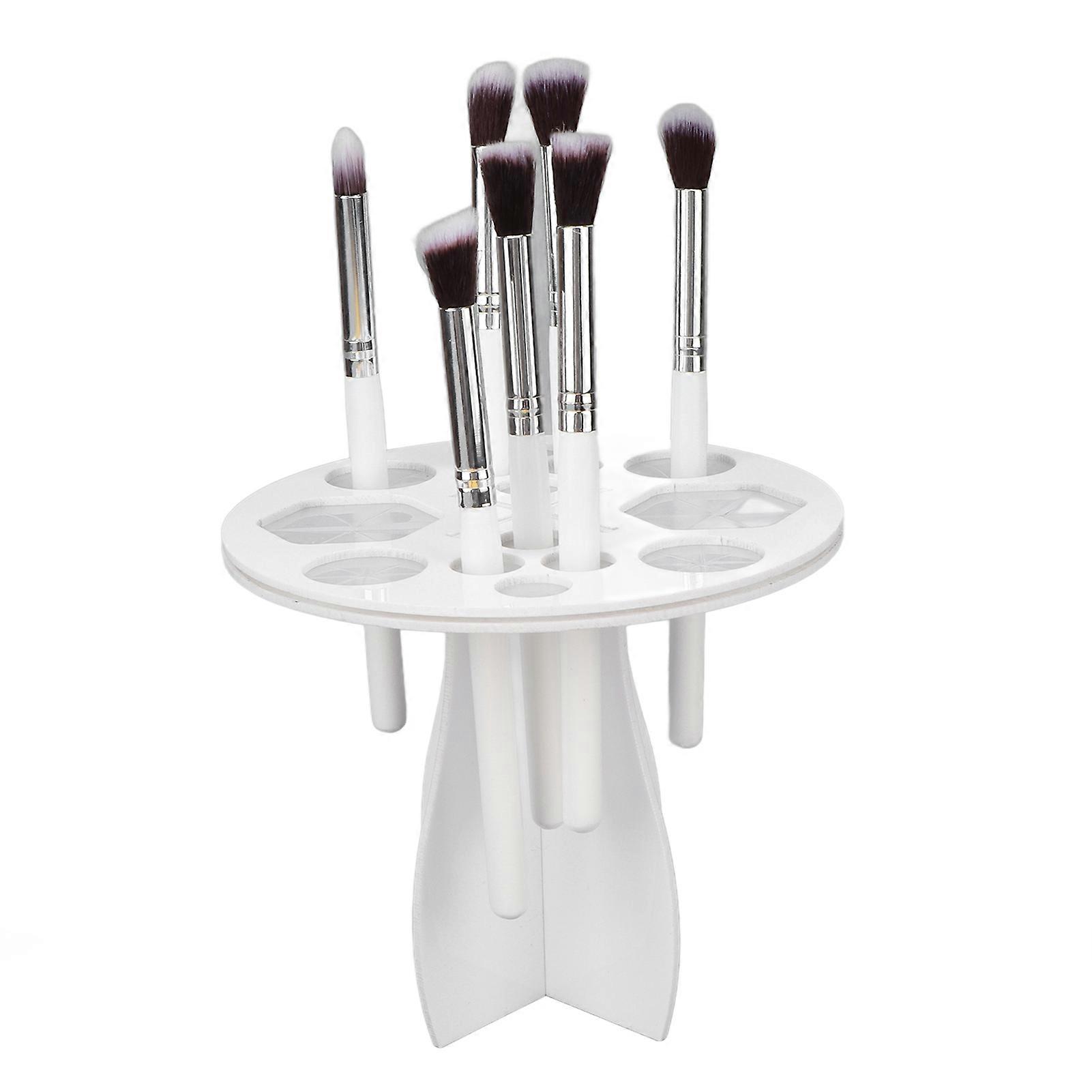 Makeup Brush Drying Rack 14 Holes Multifunctional Makeup Brush Holder for MakeupWhite 