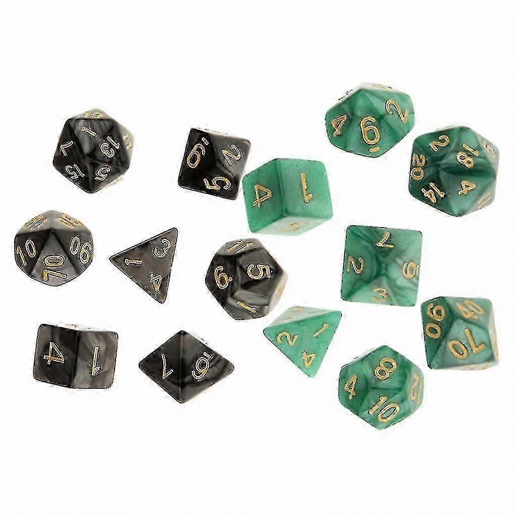 14-Piece Polyhedral Dice Set, 16mm, for Role-Playing Games and Tabletop Accessories