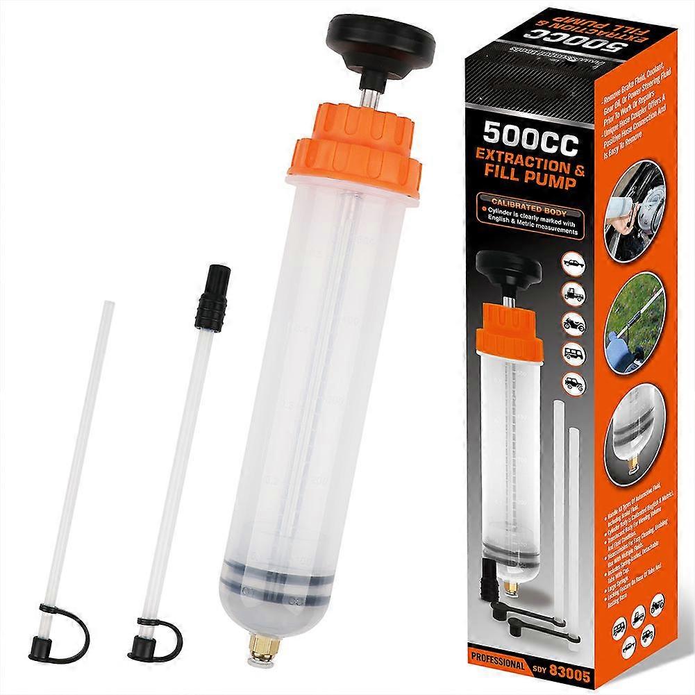 Fluid Extractor Pump 500ml - Oil Extractor Pump for Brake Fluid, Antifreeze
