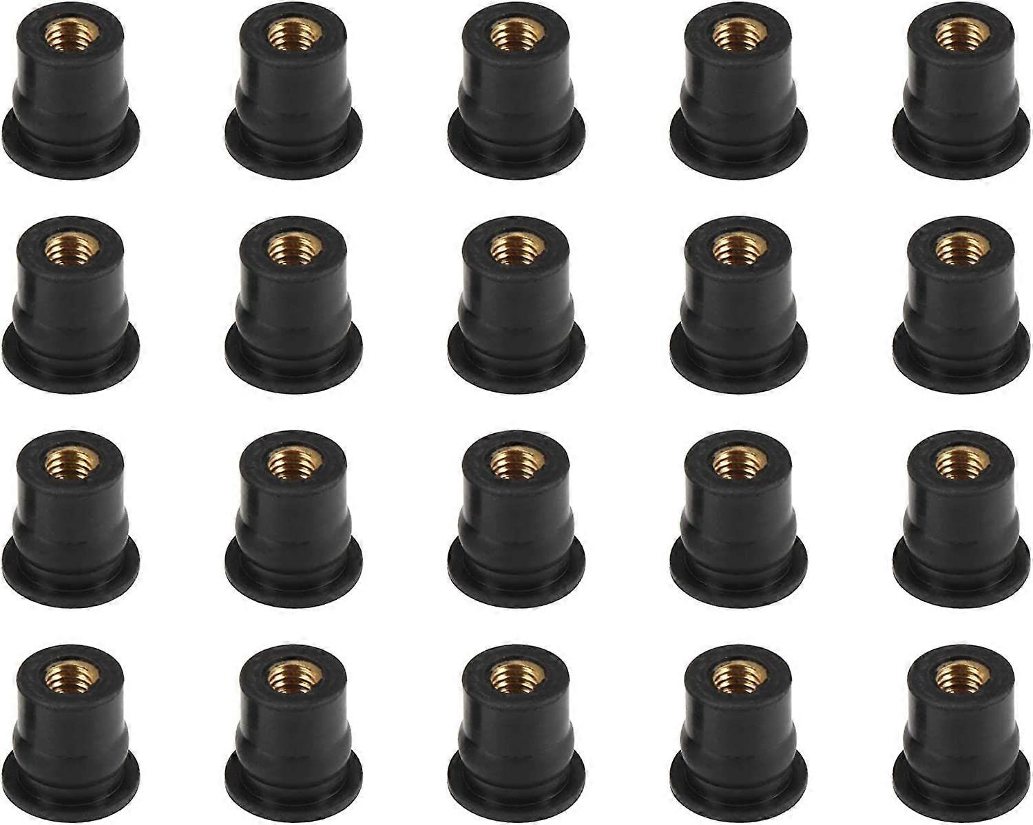 20-Pack M6 Windshield Screws - Convex Rubber Nuts