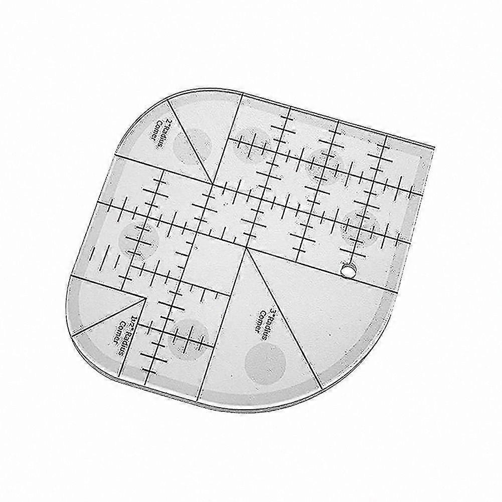 Curved Corner Cutter Quilt Ruler for Sewing Patchwork, Template Tool for Crafting and Design Projects