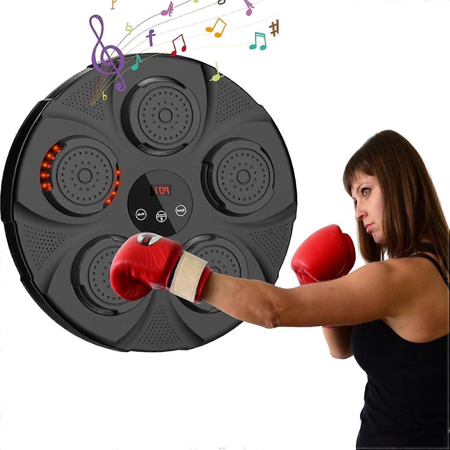 Music Boxing Machine Bluetooth LED Smart Boxing Target Black ParentChild Model