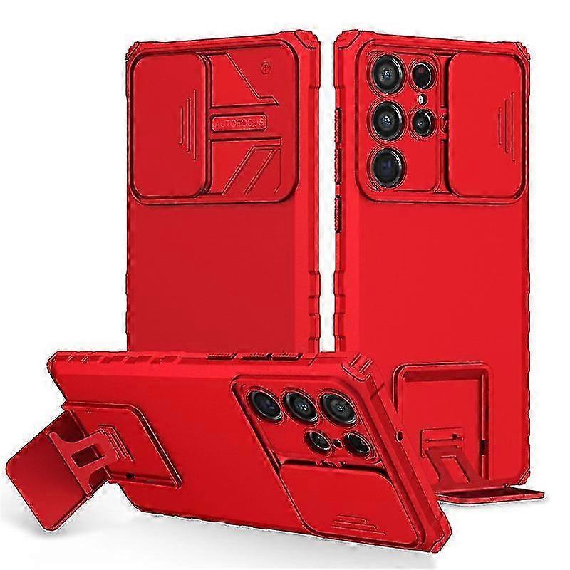 Armor Case Compatible With Samsung Galaxy S23 Ultra, Heavy Duty Protective Case With Slide Camera Co