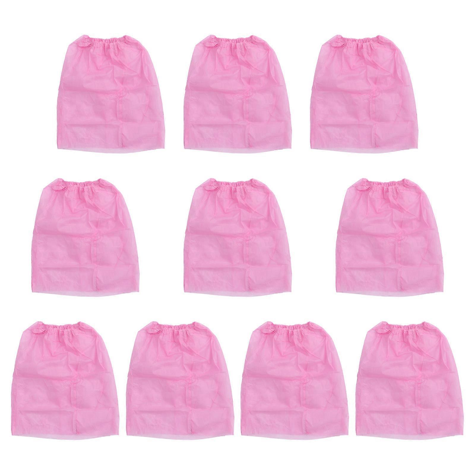 Nonwoven Bath Skirt Disposable Customer Skirt for Spa Pink Breathable Safe to Use 10Pack