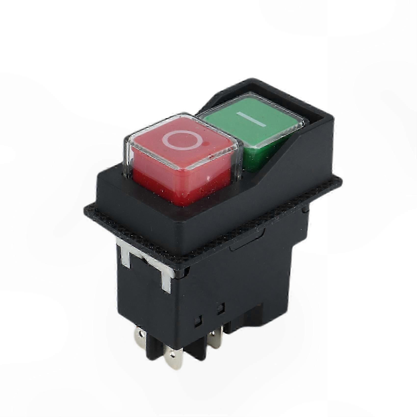 Waterproof 250V 16A Magnetic On Off Switch with 4 Pin for Workshop Machines Start Stop Control