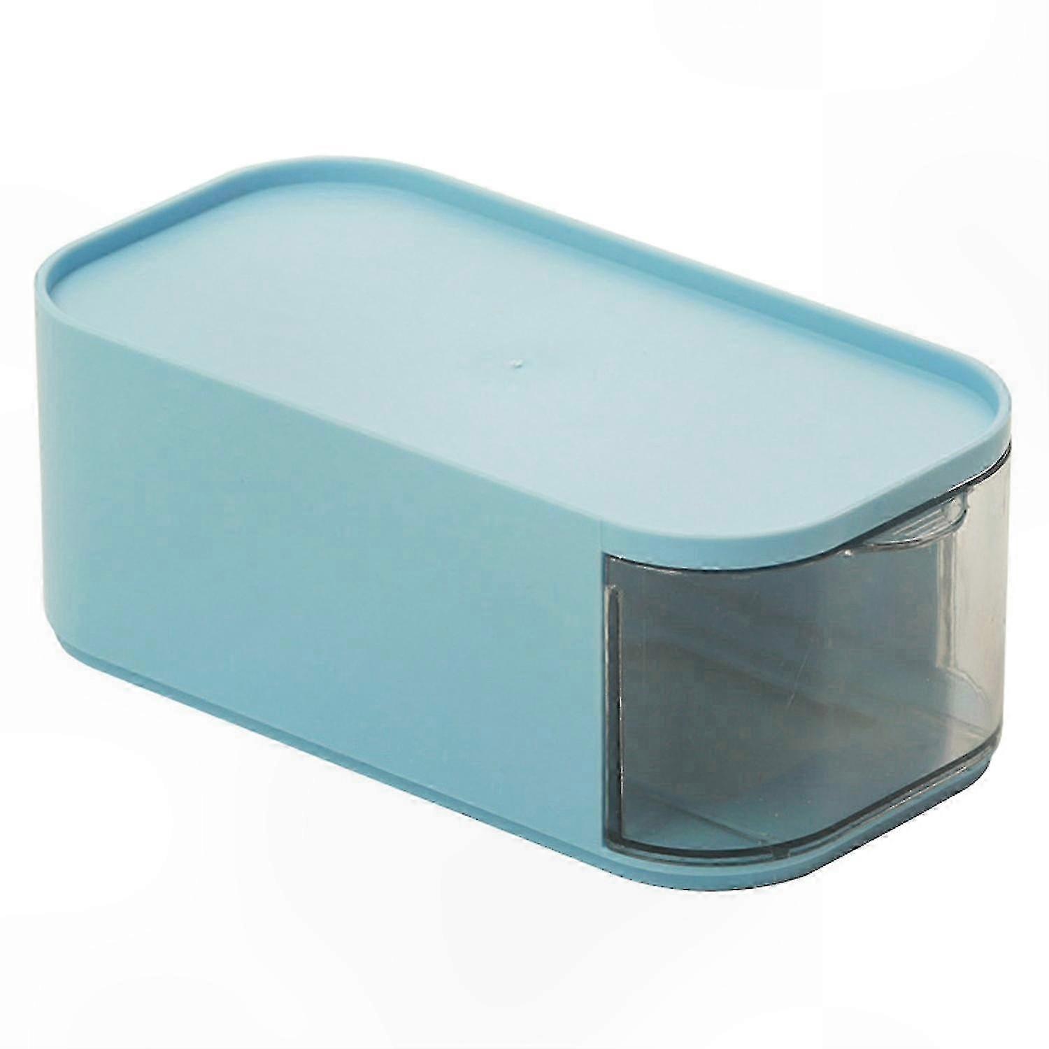 Large Capacity Oval Desktop Organizer with Drawer for Home and Office Use
