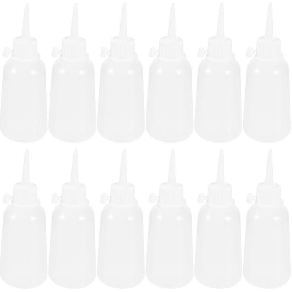 12-Piece 100ml Empty Glue Bottles with Precision Needle Tips for DIY Fixing and Crafting Projects