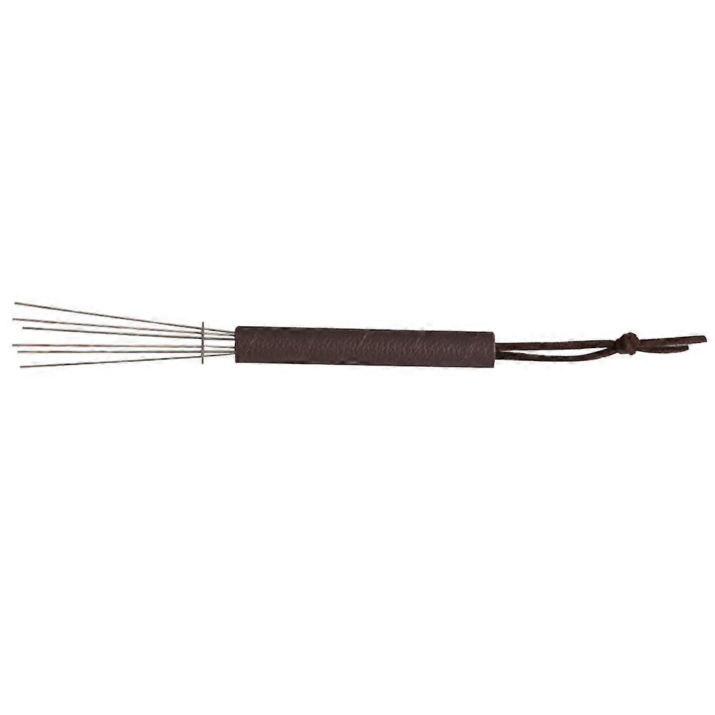 Coffee Needle Distributor Coffee Powder Needle Espresso Machine Owners Stainless Steel and Brown Stirring 1Set