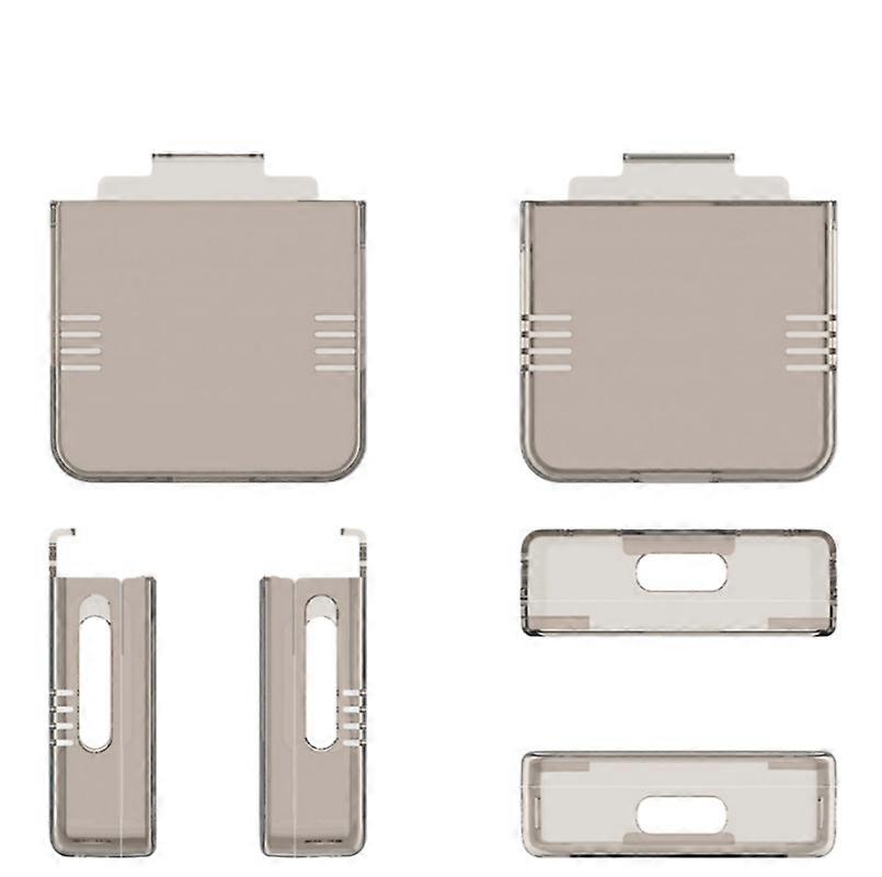 For Miyoo Flip/Miyoo Flip V2 Handheld Console Protective Case PC Hard Shell Game Console Split Case Accessories (Transparent Gray)