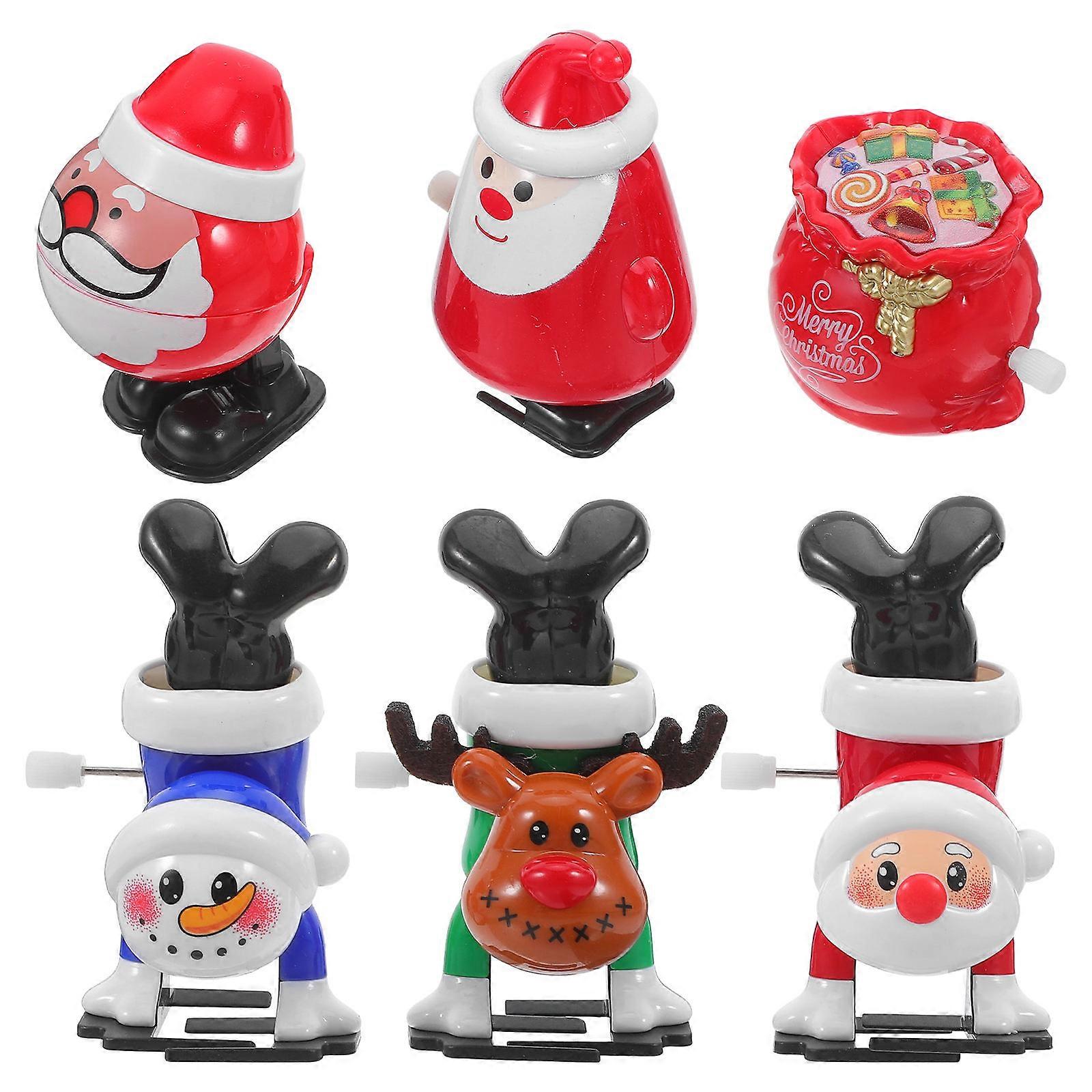 Wind Up Santa, Snowman & Reindeer Holiday Party Favors – Fun Goody Bag Fillers for Adults – Interactive Desktop Decor