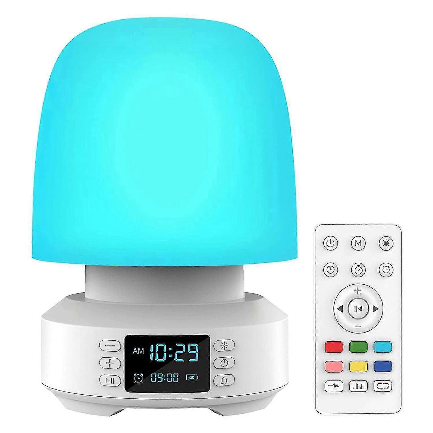 Bluetooth Speaker Night Lights,Table Lamp for Bedroom 7-Color Change Dimmable LED Bedside Lamps,4 Light Modes