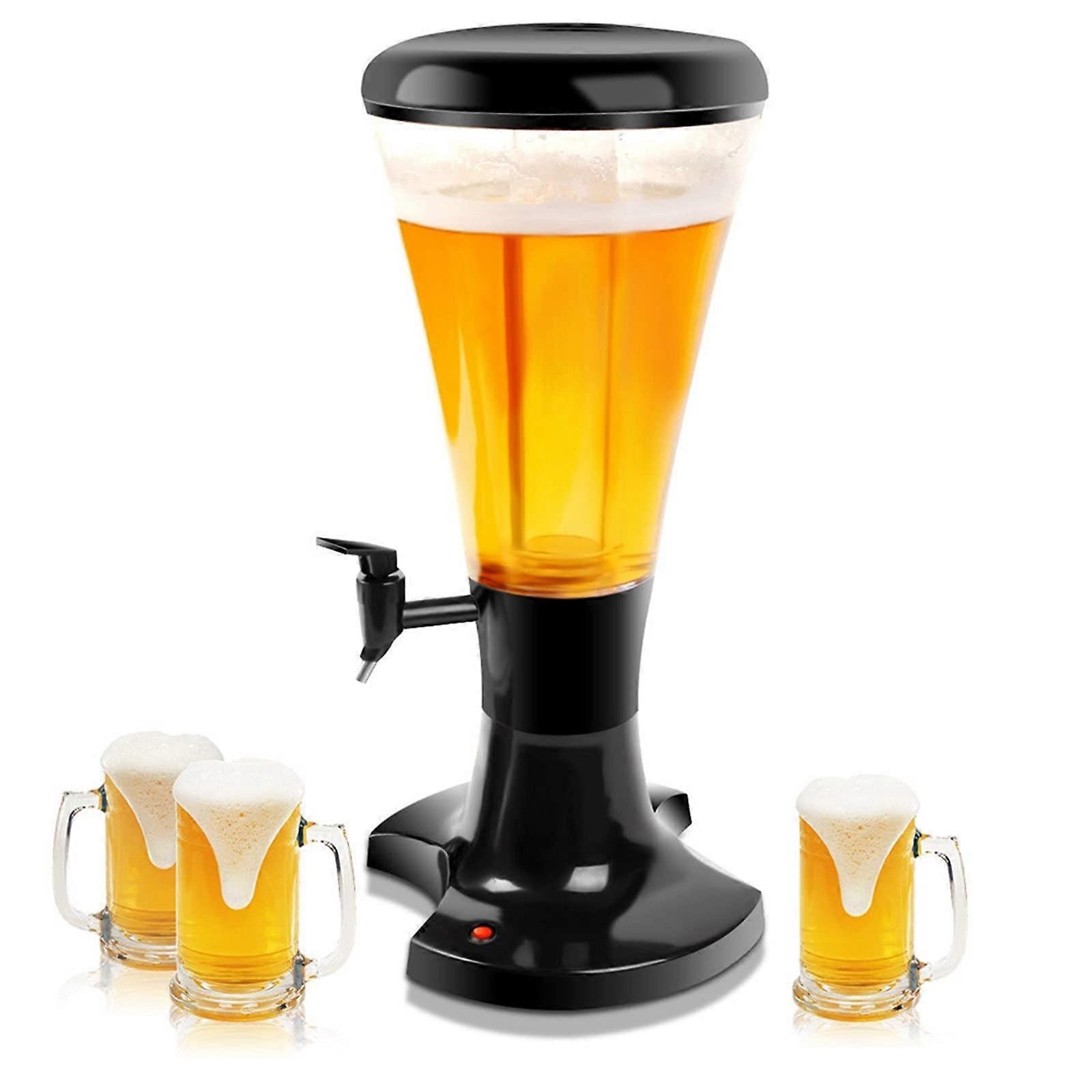 Beer Tower 3L Capacity Ice Cooling With LED Light Tap Dispenser For Party Bar And Home
