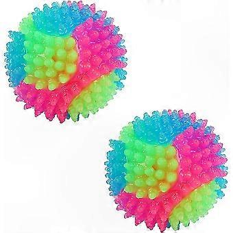 Interaktiver LED-Leuchtball für Hunde und Katzen - 2er-Pack Farbwechselspielzeug mit Bounce-Funktion