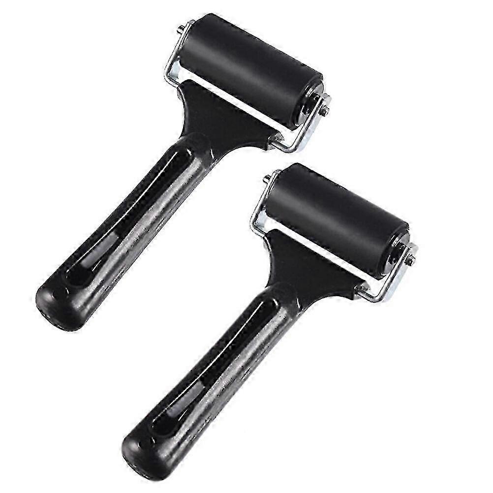 2pcs Rubber Roller Brayer With Heavy Duty Metal Frame For Anti Skid...