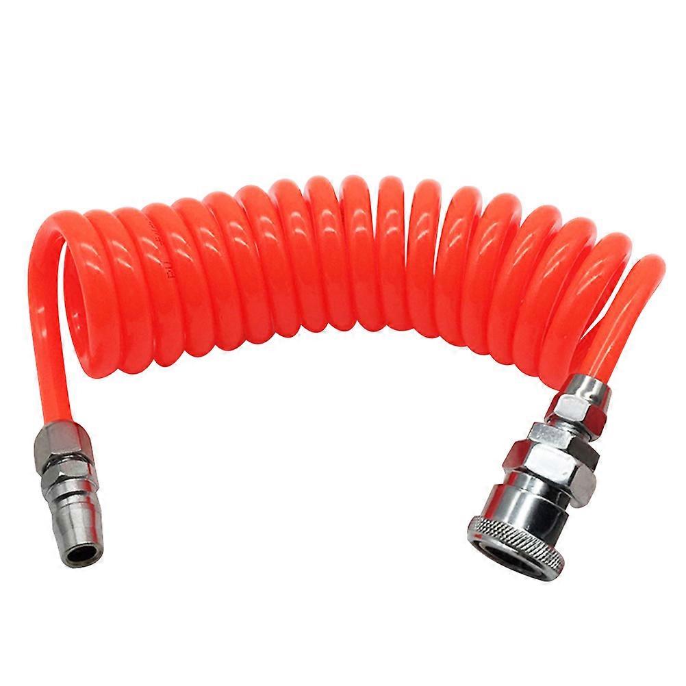 PU Recoil Air Hose for Compressor with SelfStoring Design Red Color 8mm x 5mm