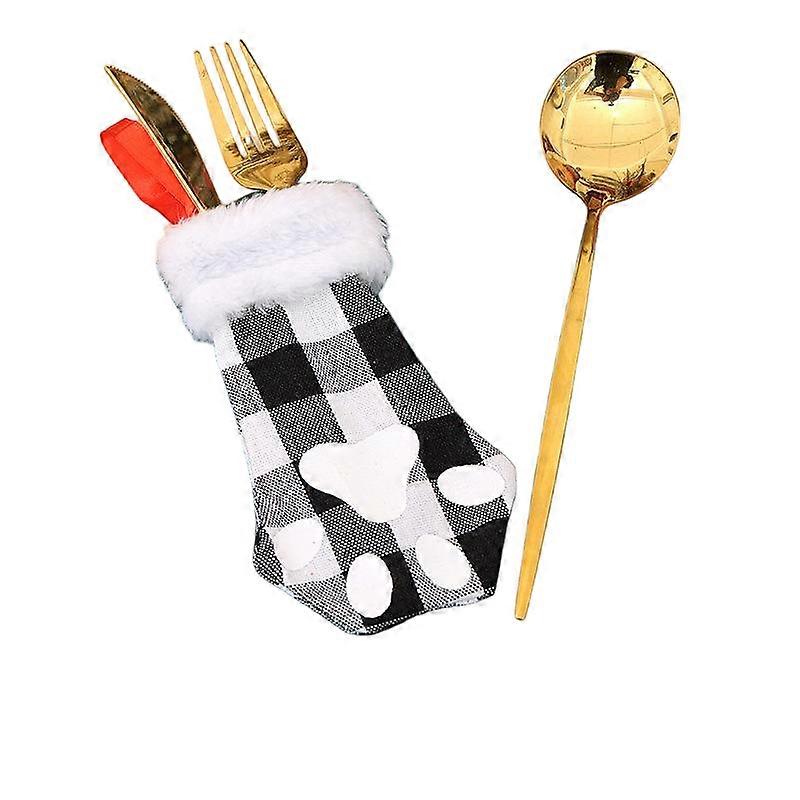Cat paw knife and fork set, Creative gingham, SDDCT007, Dining table decoration for gatherings