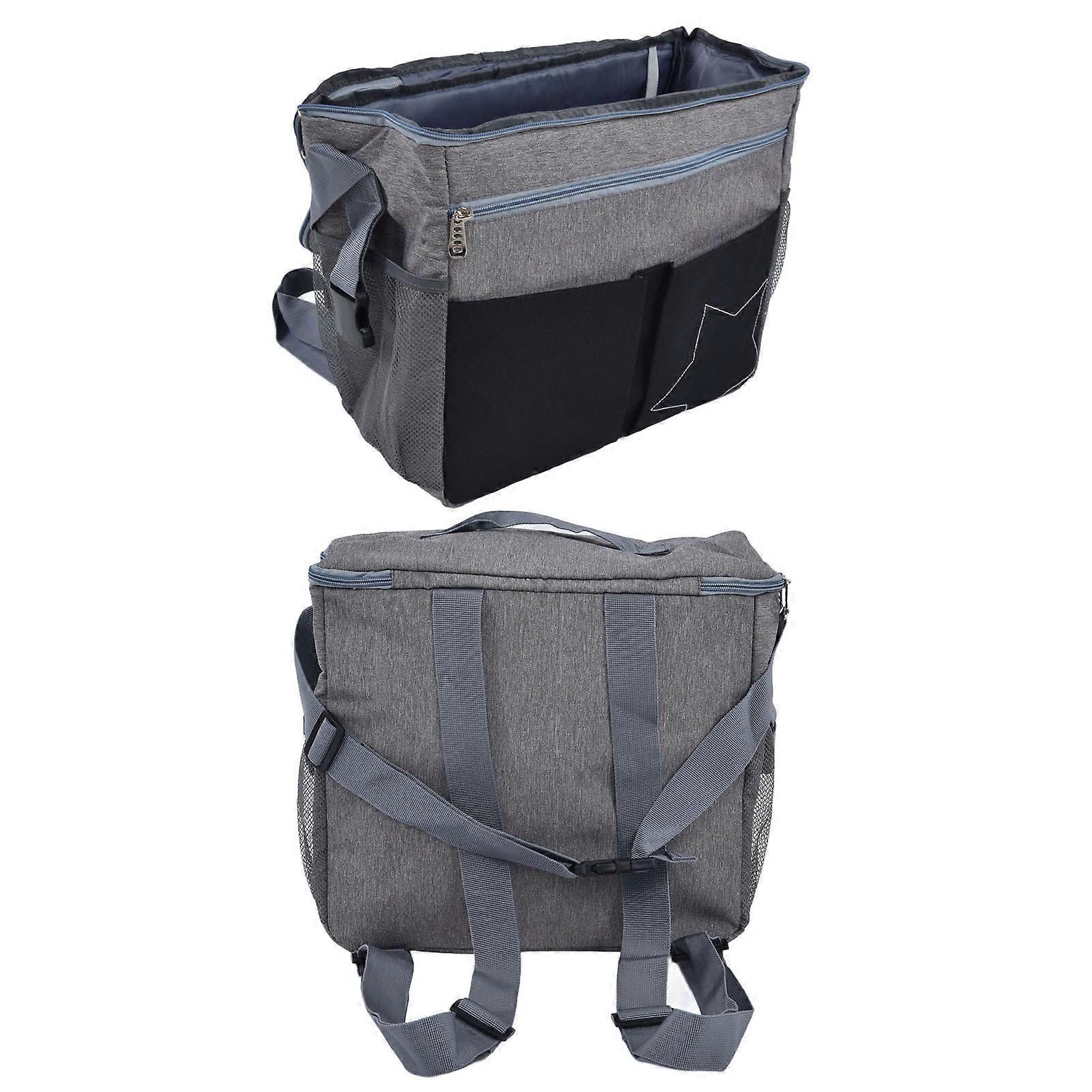 Waterproof Diaper Bag Backpack Large 34x32x19cm Gray