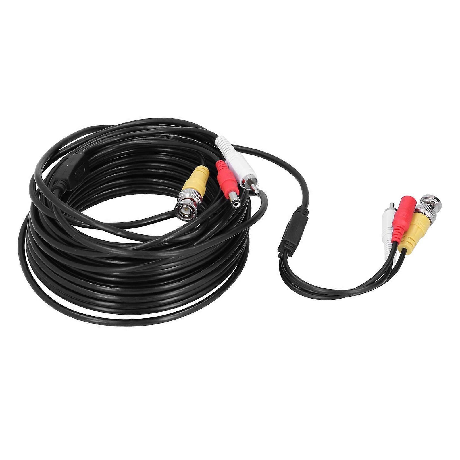 Portable CCTV Cable 3-In 1 Video Audio Power Cord BNC+RCA+DC Connector for DVR Surveillance System(30m 98.4ft )