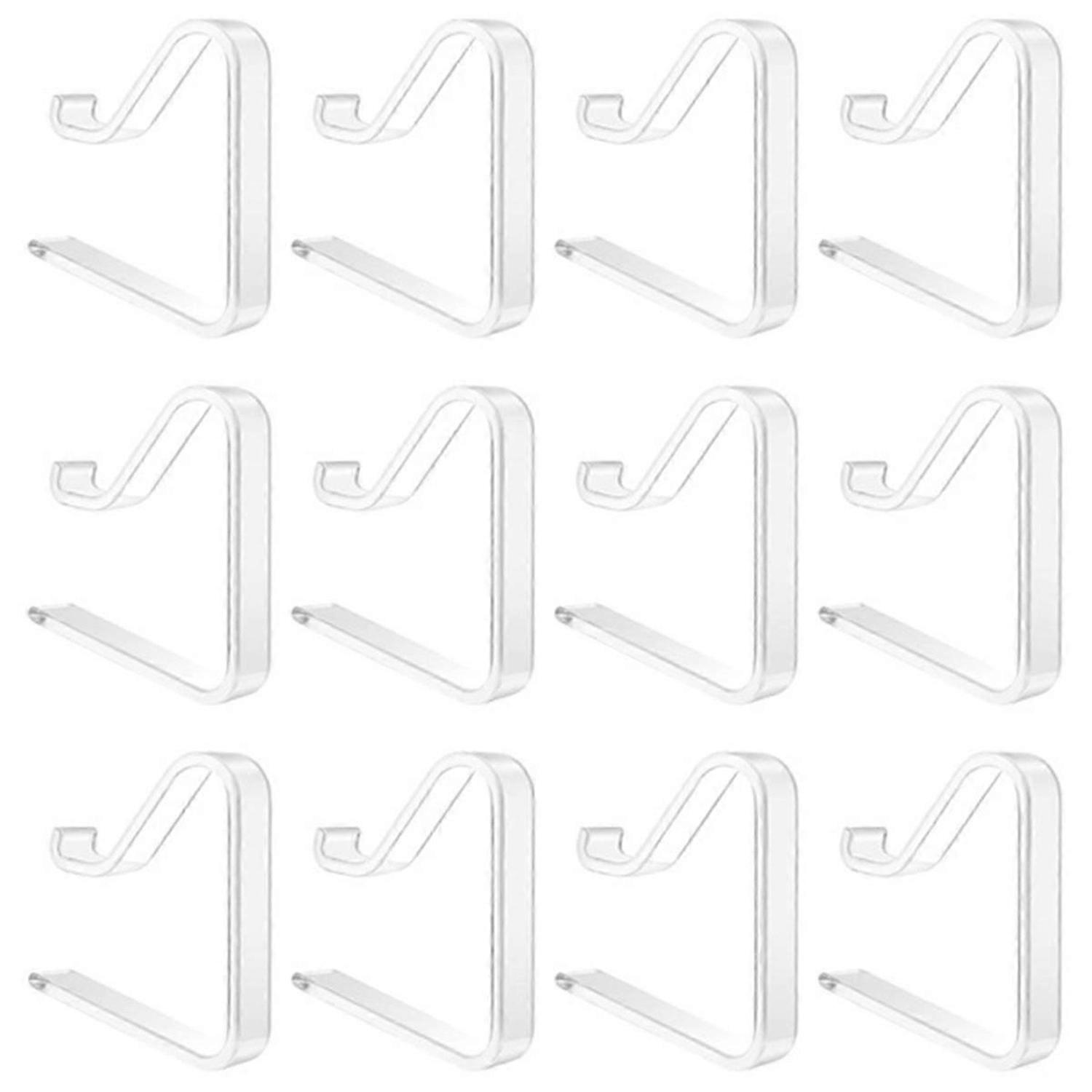 12 Pieces Transparent Tablecloth Clips, Table Cloth Clips,Windproof A