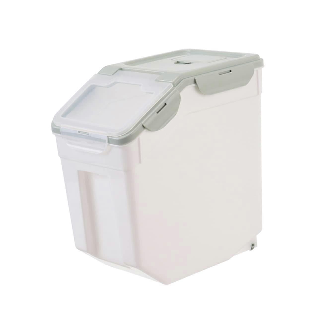Nordic Style Pet Food Container PP Plastic Dry Food Storage Bucket With Sealed Lid