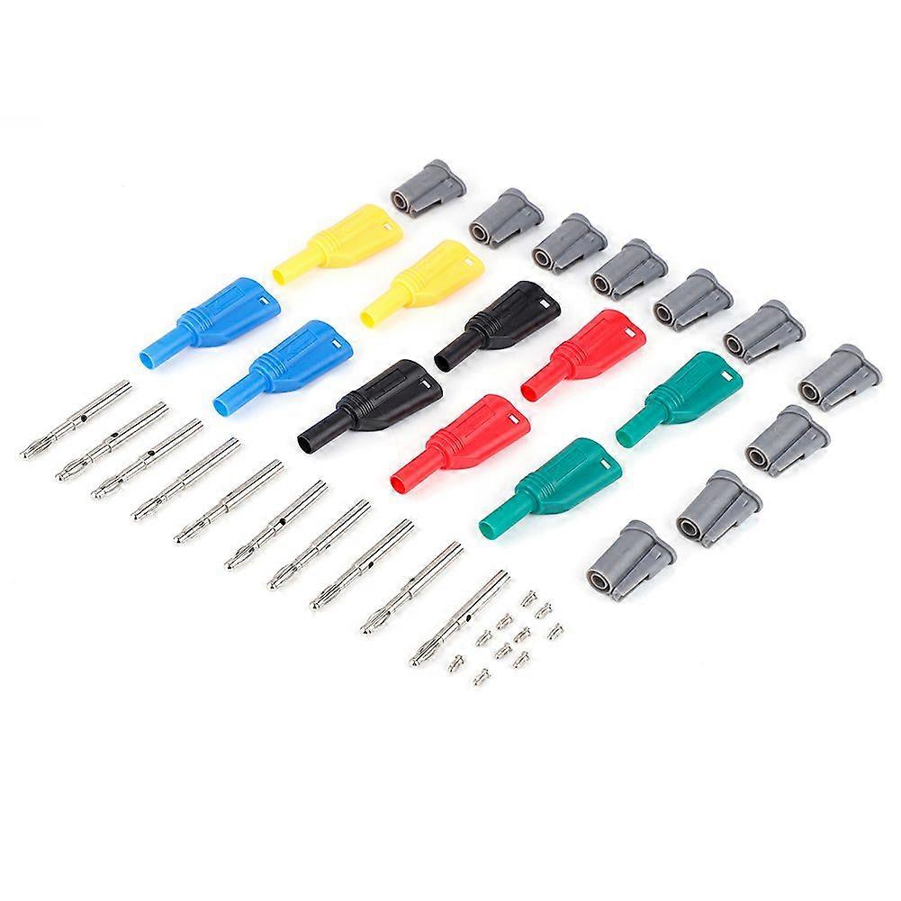10sets P3005 Welding/Assembled Screw Fixing 4mm Banana Plug Multimeter Connector