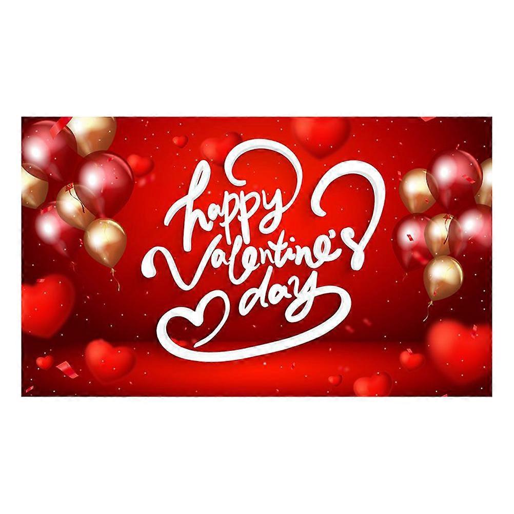 Valentine's Day Photo Backdrop for Decor Use with Hanging Banner