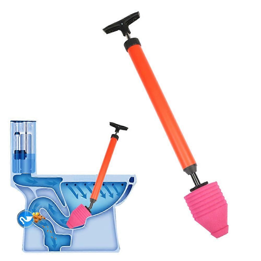 Toilet Unclogging Device Pressure Manual OneShot Toilet Unblockage Tool For Household Sewage Pipes