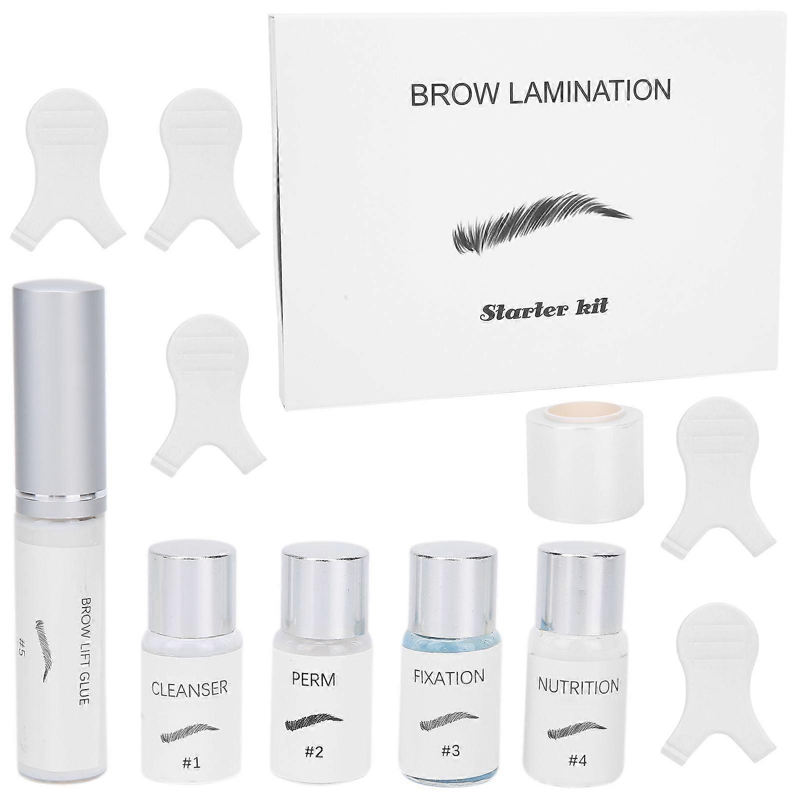Professional DIY Eyebrows Styling Kit Mild Eyebrow Perming Tool Set for Salon Use 37ml