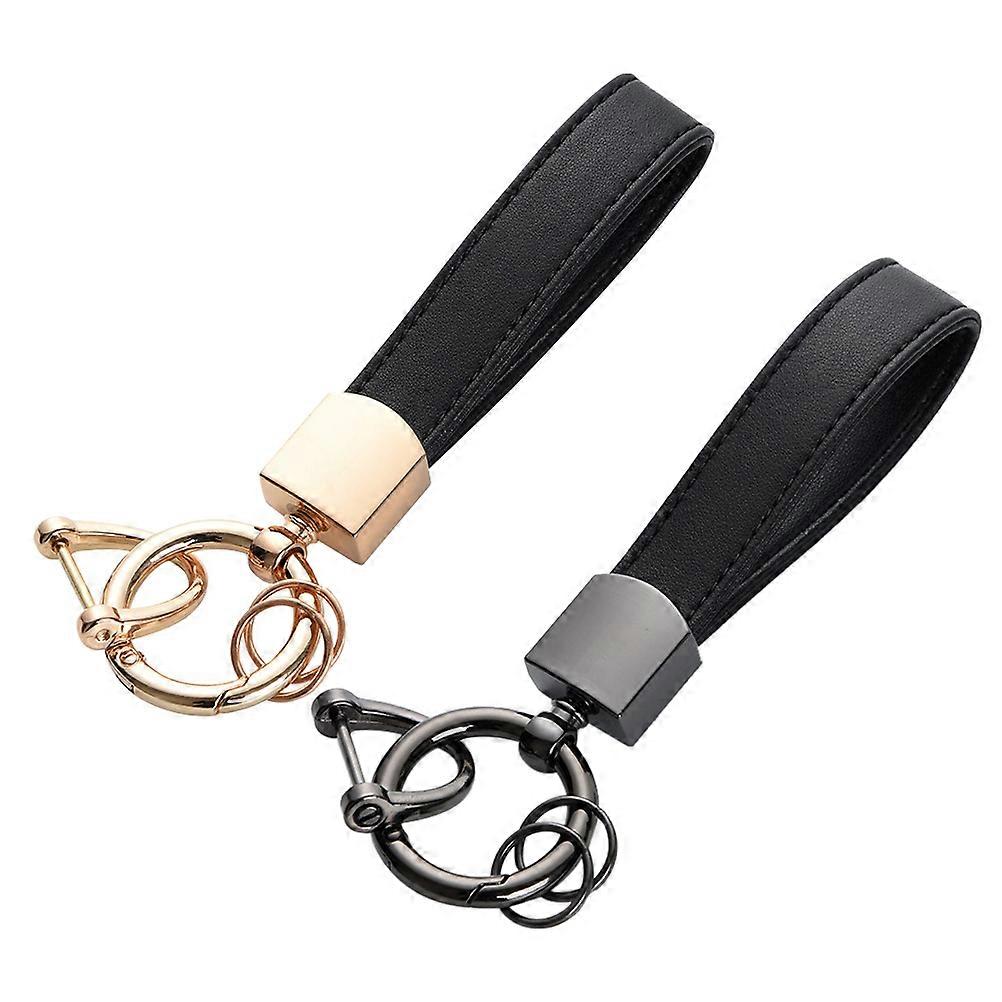 Men Key Rings 2Pcs Assorted Color Belt- Design with Zinc Alloy for Decor Use