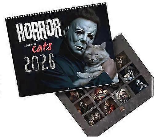 2026 هالوين فيلم الرعب وتقويم حائط القطط ، تقويم القطط موضوع الخوف - DSW