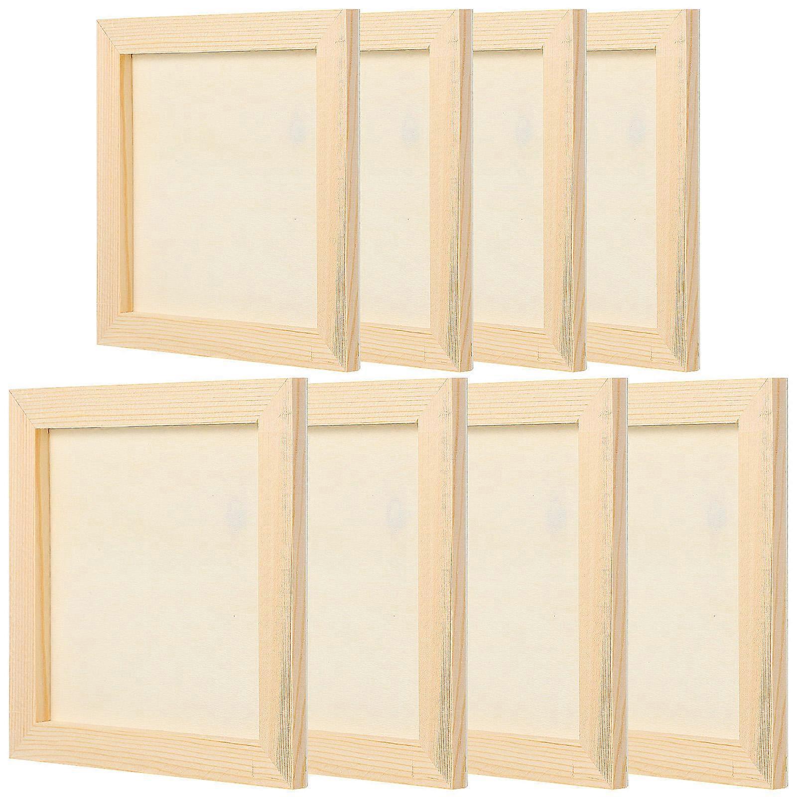 Wooden Craft Frames Square Photo Frames for Art Projects 40Pcs