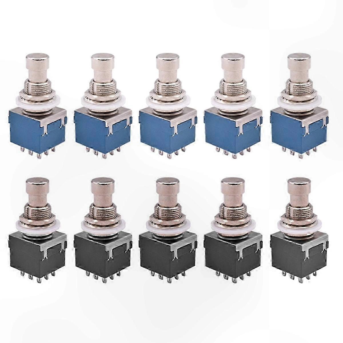 3PDT Stomp Switches 10-Pack for Guitar Pedal Projects