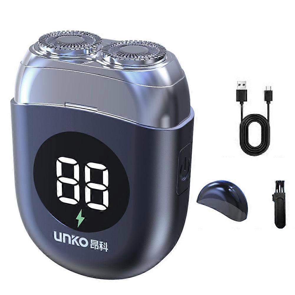 UK-018 4D Floating Electric Shaver Dual Engine Waterproof Wet Dry Shaving with Type-C Fast Charge 60min Runtime